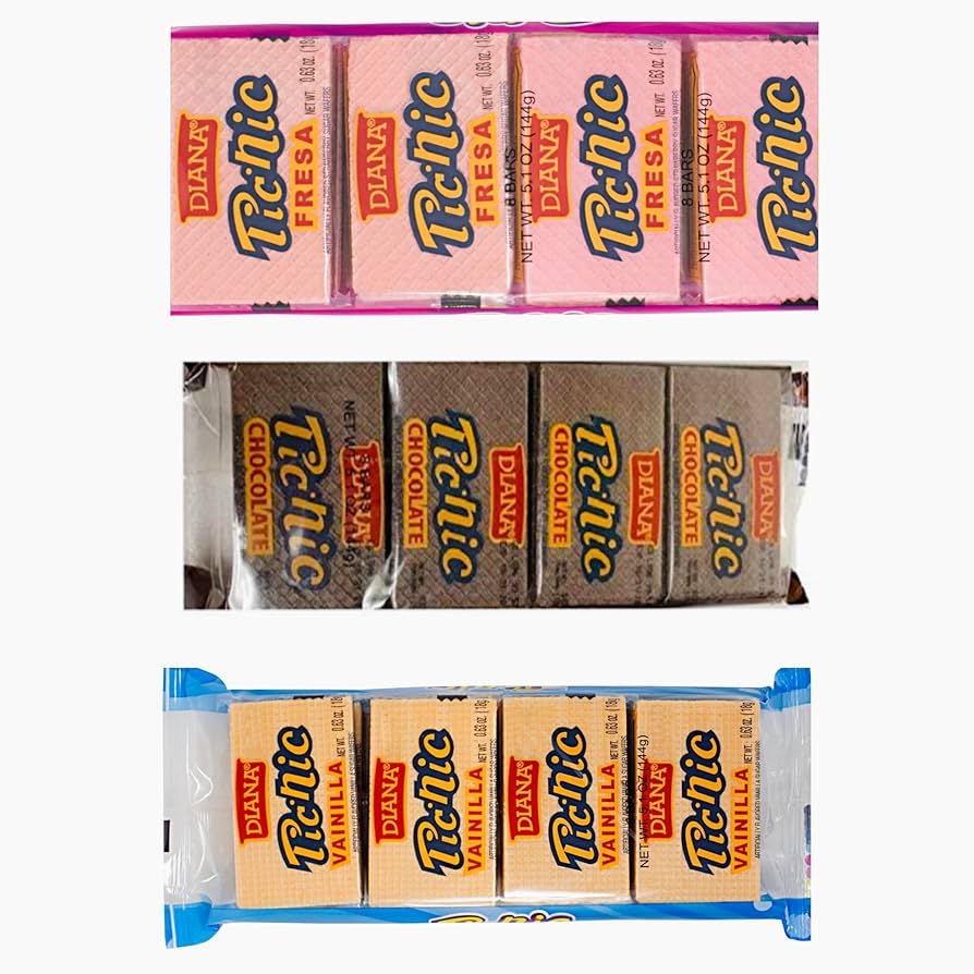 Galletas pícnic 3 sabores fresa, Chocolate,, Vainilla