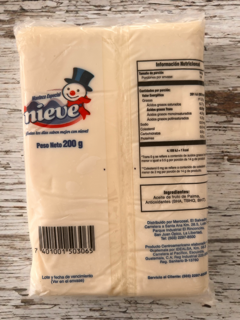 Manteca nieve 200g 2 bolsas