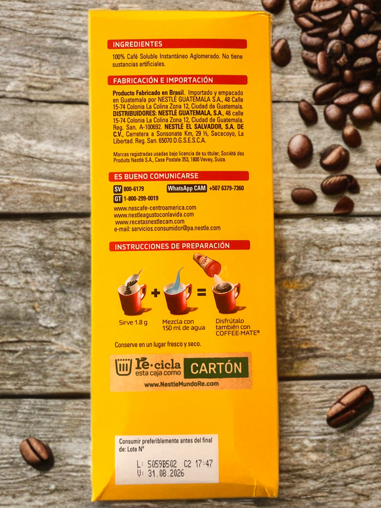 Nescafé Listo, Café instantáneo 60 sobres.